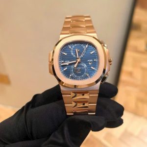 Patek Philippe Nautilus 5990/1R-001 vàng hồng mặt số xanh