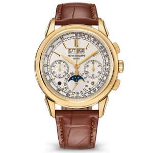 Patek Philippe 5270J-001 mặt trước vàng 18k lịch vạn niên chronograph