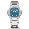 Mặt trước Patek Philippe Nautilus 7010/1G-013 xanh dương đính kim cương
