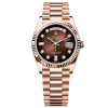 Rolex Day-Date 36 128235 mặt nâu chocolate vàng hồng Everose chính hãng