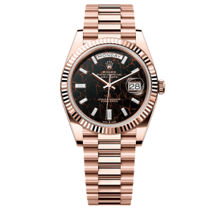 Rolex Day-Date 40 228235-0045 – Tuyệt Tác Vàng Everose 18K, Mặt Đá Eisenkiesel Đính Kim Cương